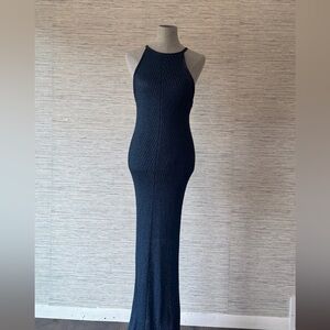 Guess Womens Alexie Metallic Long Maxi Dress very stretchy Sz XL could fit M-Xl